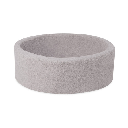 PLUSH NEST Dry pool, round, 90x30 cm, grey lamb