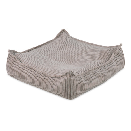 PLUSH NEST pouf, 60x60 cm, floor cushion , beige, premium corduroy