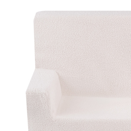 PLUSH NEST Foldie Sofa mit Armlehnen, cremefarbenes Lammfell