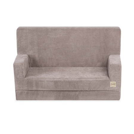 PLUSH NEST Foldie-Sofa mit Armlehnen, beige Premium Cord