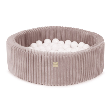PLUSH NEST Trocken Bällebad, rund, 90x30 cm, rosa, Puffy Lamell