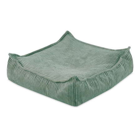 PLUSH NEST pouf, 60x60 cm, floor cushion , green, premium corduroy