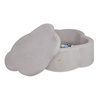 PLUSH NEST Dry flower pool with mat, 95x30 cm, grey lamb (+ 200 balls silver, pearl, light blue), Floral Fun Zone