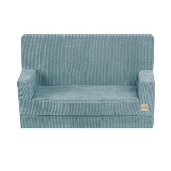 PLUSH NEST Sofa with armrests Foldie , premium blue corduroy