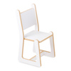 PLUSH NEST Baby chair + table set, white, Wooden Play