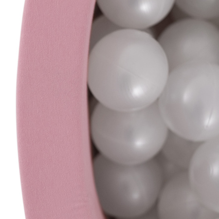 PLUSH NEST Trocken Bällebad, 90x30 cm, rund, rosa, Baumwolle, smart