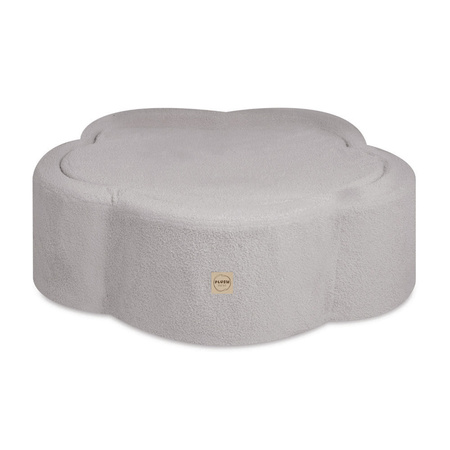 PLUSH NEST Suchy basen kwiatek z matą 95x30 cm, szary baranek