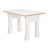 PLUSH NEST Rectangular table for children, white Wooden Play