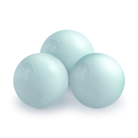 PLUSH NEST Trockenblumenpool, 95x30, blau, Premium-Cord, Floral Fun Zone, 200 Kugeln: pearl, pearl mint, silver