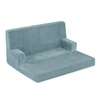 PLUSH NEST Foldie-Sofa mit Armlehnen, blauer Premium-Cord