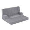 PLUSH NEST Foldie sofa with armrests, premium gray corduroy