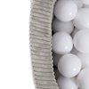 PLUSH NEST Suchy basen, 90x30 cm, okrągły, beżowy, gruby sztruks