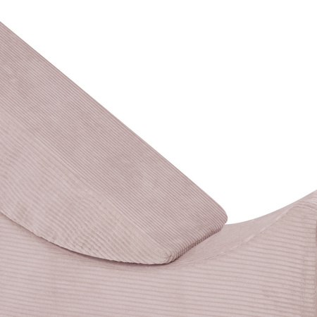 PLUSH NEST Kinderchaiselongue, Liege, 145x35x45cm, hellrosa, Premium-Cord