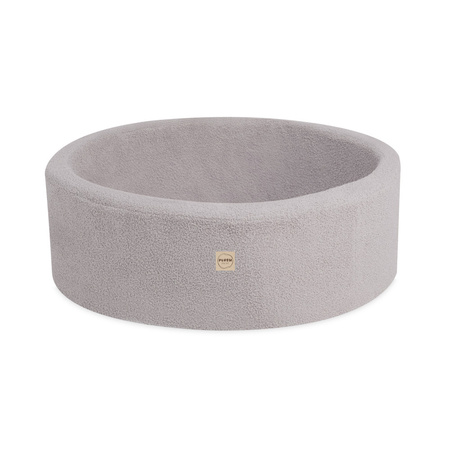 PLUSH NEST Dry pool, round, 90x30 cm, grey lamb