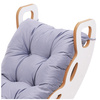 PLUSH NEST Small Rocker 4-in-1 Wippe + Kletterwand/Rutsche + Kissen (Dunkelgrau Velvet), weiß Wooden Play
