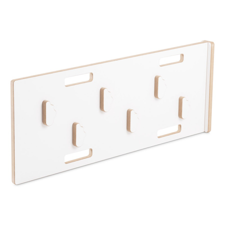 PLUSH NEST Small Rocker 4-in-1 Wippe + Kletterwand/Rutsche + Kissen (beige/gold Velvet), weiß Wooden Play