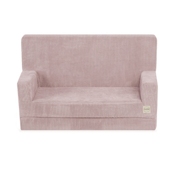 PLUSH NEST Foldie-Sofa mit Armlehnen, rosa Premium-Cord