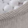 PLUSH NEST Suchy basen, 90x30 cm, okrągły, beżowy, gruby sztruks