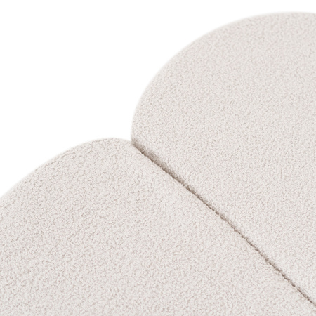 PLUSH NEST Blumenmatte, 115x115x5cm, creme, Lammfell, flauschige Blume