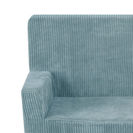 PLUSH NEST Foldie-Sofa mit Armlehnen, blauer Premium-Cord