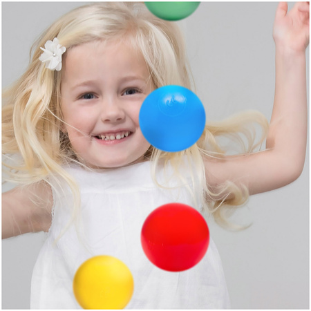 Dry pool balls, 6 cm, set of 200 pcs: blue, green, red, yellow