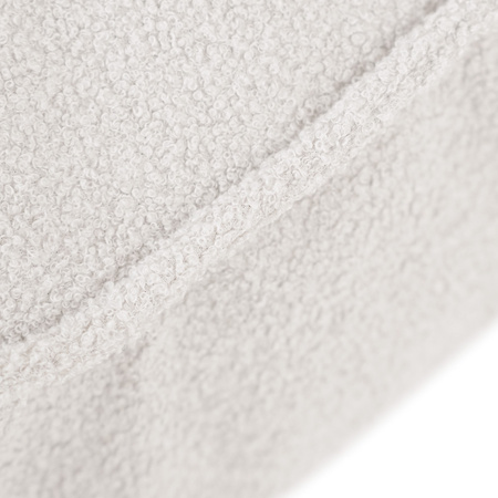 PLUSH NEST Puff, 60x60 cm, Bodenkissen, cremefarbenes Lammfell