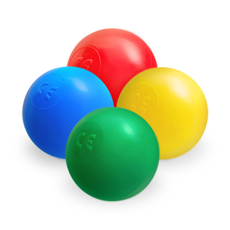 Dry pool balls, 6 cm, set of 200 pcs: blue, green, red, yellow