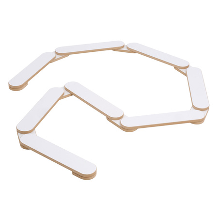 PLUSH NEST Równoważnia, ścieżka dla dzieci, biała, Wooden Play