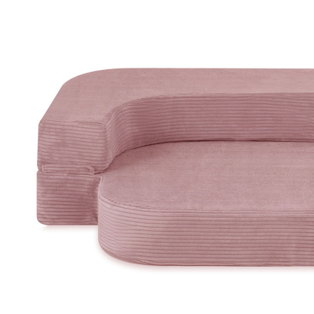 PLUSH NEST Sofabett Foldie, rosa Premium-Cord