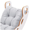 PLUSH NEST Small Rocker 4-in-1 rocker + climbing wall/slide + cushion (Velvet gray), white Wooden Play
