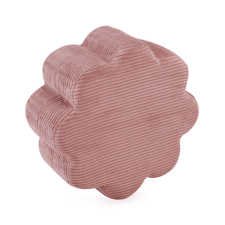 PLUSH NEST Flower pouf, 54x25 cm, pink, premium corduroy