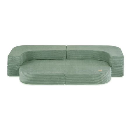 PLUSH NEST Sofa Bed Foldie, zielony sztruks premium