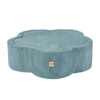 PLUSH NEST Trockenblumenpool mit Matte, 95x30, blau, Premium Cord, Floral Fun Zone, 200 Kugeln: pearl, pearl mint, silver