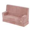 PLUSH NEST Foldie-Sofa mit Armlehnen, rosa Premium-Cord