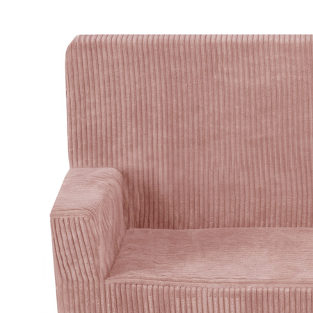 PLUSH NEST Foldie-Sofa mit Armlehnen, rosa Premium-Cord