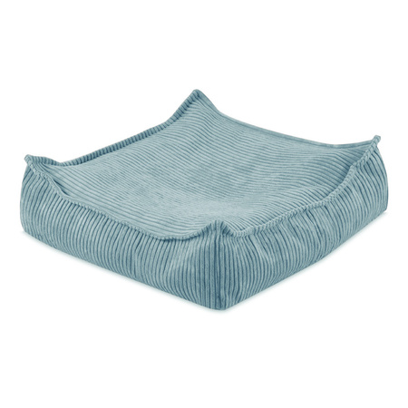 PLUSH NEST Puff, 60x60 cm, Bodenkissen, blau, Premium-Cord