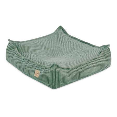 PLUSH NEST pouf, 60x60 cm, floor cushion , green, premium corduroy