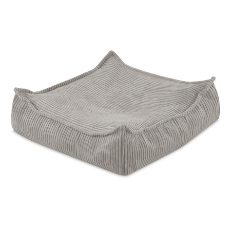 PLUSH NEST Pufa, 60x60 cm, poduszka podłogowa , beżowy, sztruks premium