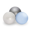 PLUSH NEST Ball pool, gray, round, velour, 90x30, 200 balls: light blue, silver, pearl