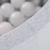 PLUSH NEST Ball pool, light gray, round, cotton, 90x30, 200 balls: mint, silver, white