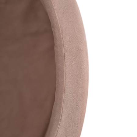 PLUSH NEST Dry pool beige 90x30 with balls, velvet, round 200 balls: pearl, transparent, gold