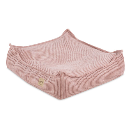 PLUSH NEST pouf, 60x60 cm, floor cushion , pink , premium corduroy