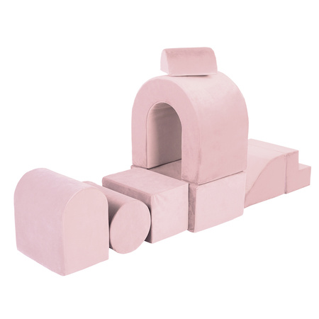 PLUSH NEST Playground Castle without pool, pink , velvet