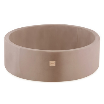 PLUSH NEST Trocken Bällebad, 90x30 cm, rund, gold (beige), Samt