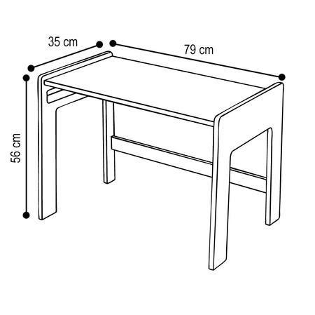 PLUSH NEST Kinderstuhl + Tisch Set, weiß, Wooden Play