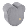 PLUSH NEST Teddy bear pouf, 46x25 cm, gray, premium corduroy