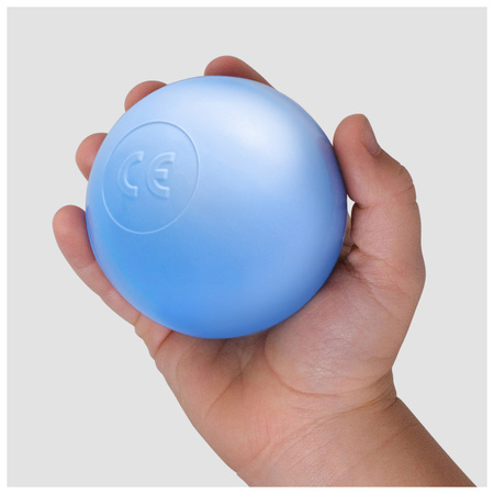 Piłki do suchego basenu, 6 cm, zestaw 200 szt: perłowe, srebrne, perłowe jasno niebieskie