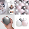 Dry pool balls, 6 cm, set of 200 pcs: pearl, silver, pearl light pink