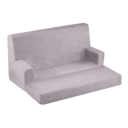 PLUSH NEST Foldie sofa with armrests, lamb gray