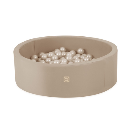 PLUSH NEST Trockenschwimmbecken, außen, rund, 90x30 cm, beige, wasserdicht